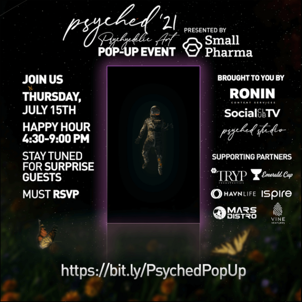 Small Pharma Presents Psyched 21’ Psychedelic Art Pop Up in DTLA