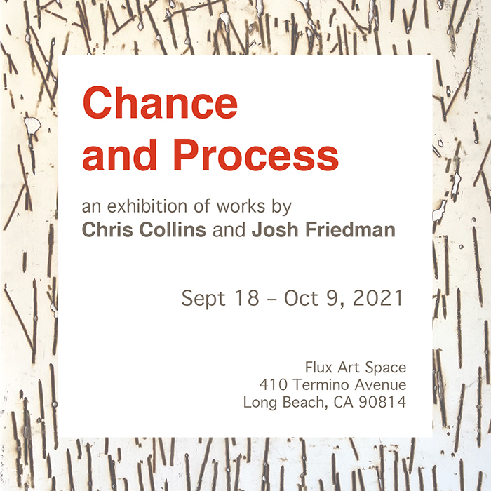 Reception for Chance and Process: Chris Collins and Josh Friedman at Flux Art Space