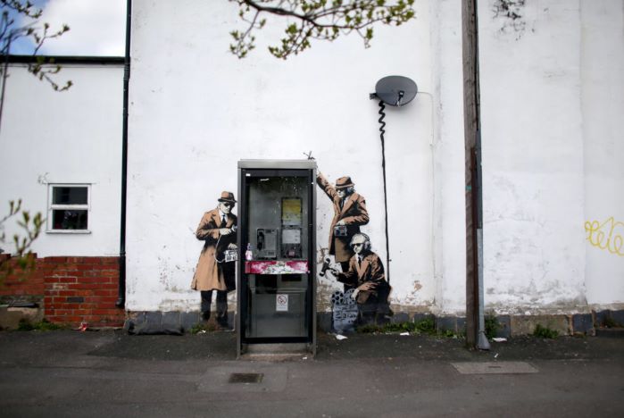 Authentic Banksy "Spy Booth" Hybrid NFT Auction from Cosmic Wire
