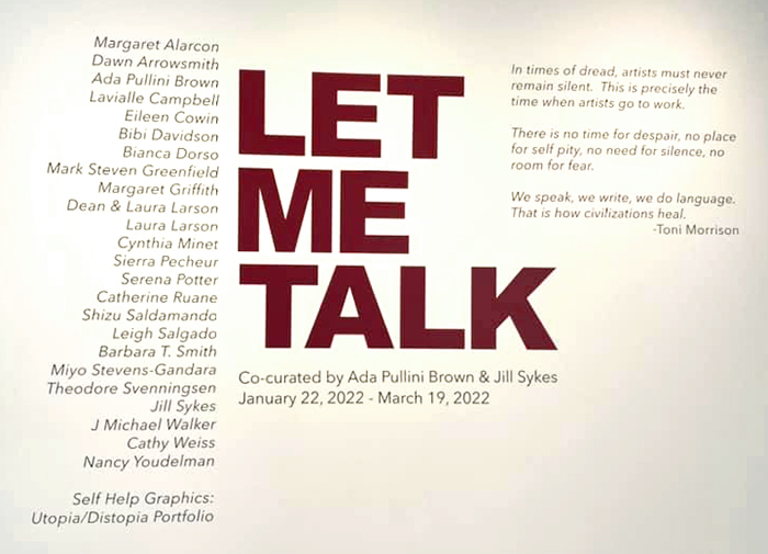 Let Me Talk- Exhibition at the Brand Library and Art Center