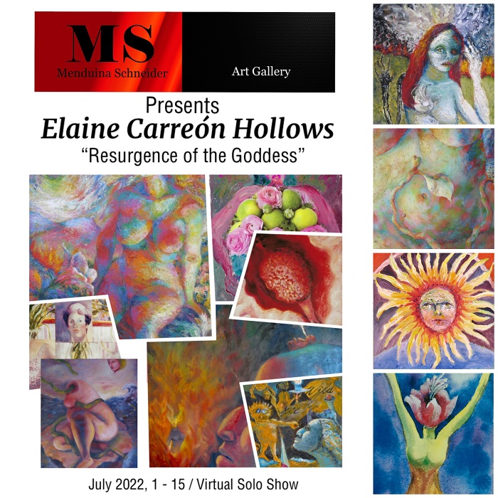 “Resurgence of the Goddess” by Elaine Carreon Hollows Virtual Solo Show