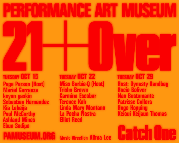 21 & Over, Presented by Performance Art Museum