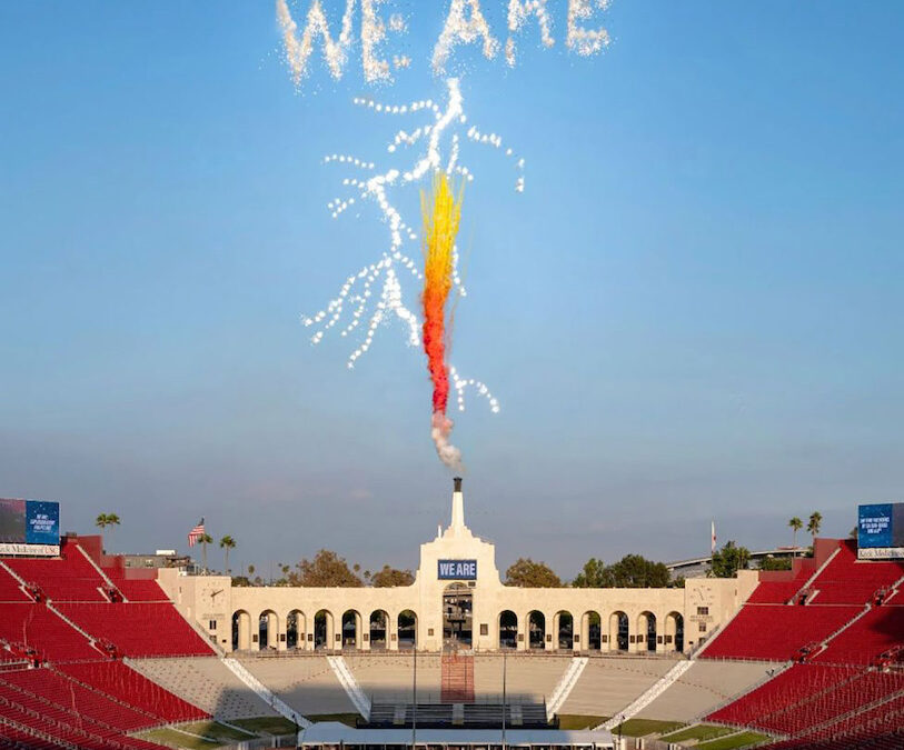 Cai Guo-Qiang and cAI™ at the Los Angeles Coliseum