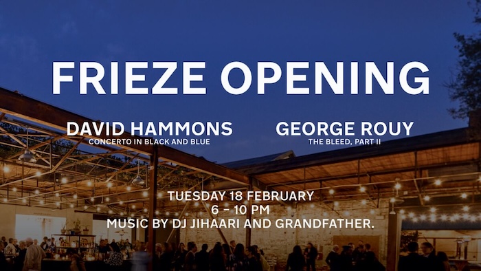 Frieze Opening: ‘David Hammons’ & ‘George Rouy’