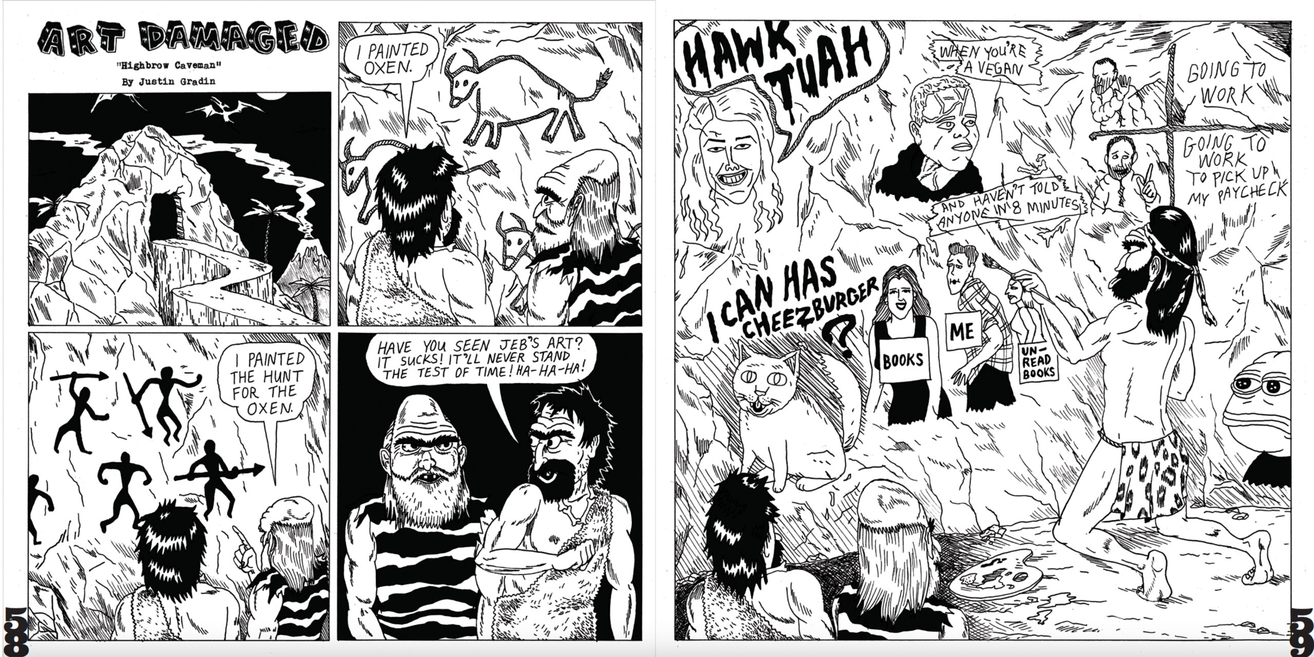 ART DAMAGED Highbrow Caveman