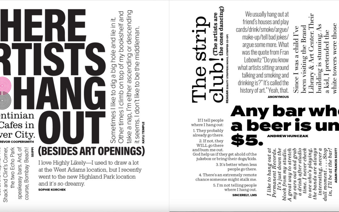 WHERE ARTISTS HANG OUT