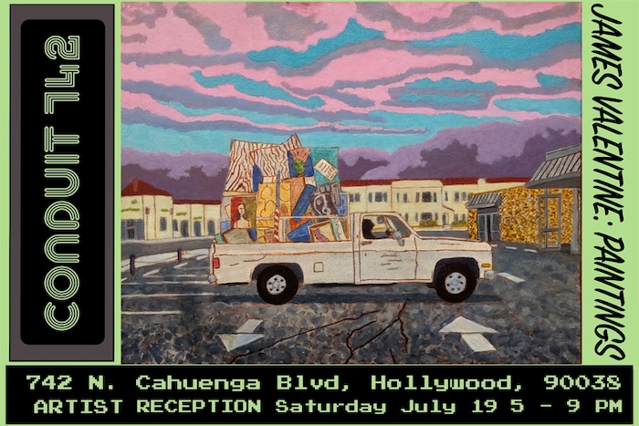 For one night only, CONDUIT 742 presents its Inaugural Exhibition “James Valentine: Paintings”