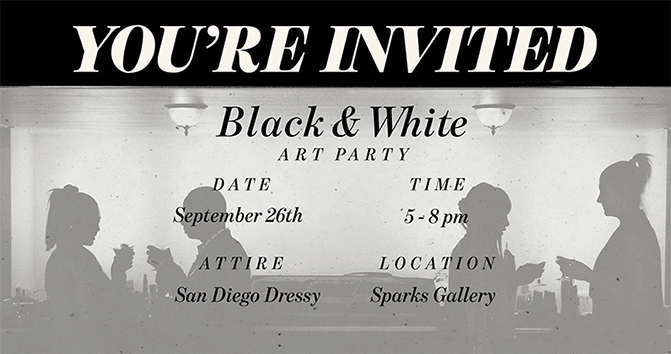 Sparks Gallery Black & White Art Party