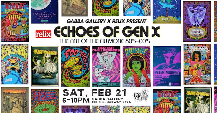 Gabba x Relix Present - Echoes of Gen X: Band Gig Prints From The Historic Fillmore 80\'s-00\'s