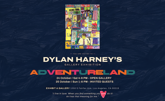 “Adventureland” – Debut Solo Exhibition by Los Angeles Artist Dylan Harney at Exhibit A Gallery